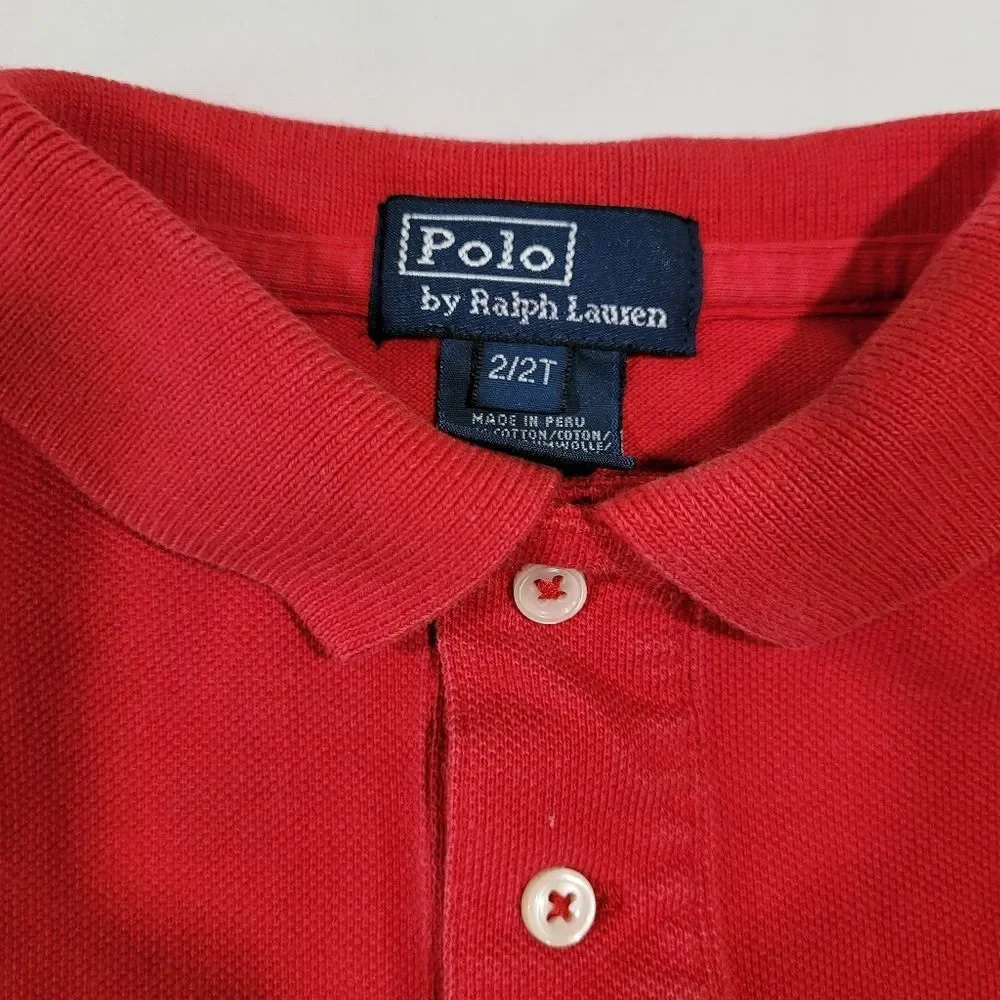 Polo By Ralph Lauren Size 2t Kids Red Polo Shirt